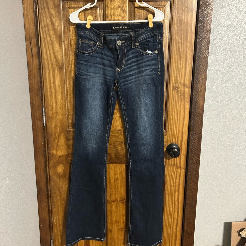 Express Women's Dark Blue Boot Cut Jeans